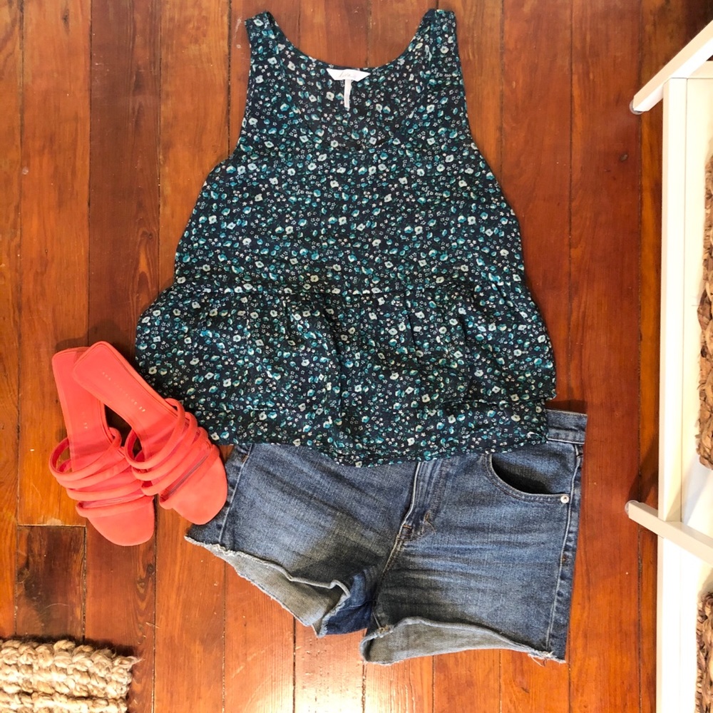 Sheer Peplum Top